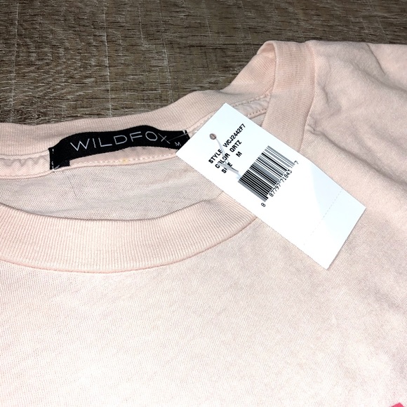NWT Wildfox Good Side Crop Baby Tee Shirt - Picture 5 of 6
